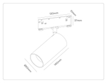 GL2314 WH белый IP20 24W 3CCT 3000-6000K 48V 24° D65*140