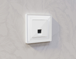 MA112010 Комплект механизма компьютерной розетки ALFA Белый глянец RJ-45(8P8C) CAT6 с шторкой QUANT (AP1120, VM188)