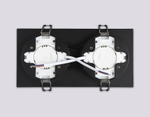 TN52424/2 BK/FR черный/белый матовый GX53 max 12W 210*105*45