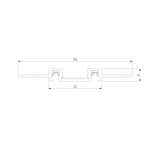 Шинопровод встраиваемый (2м) Flat Magnetic 85130/00
