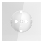 Накладка для розетки с заземлением, S70 (белый глянцевый)