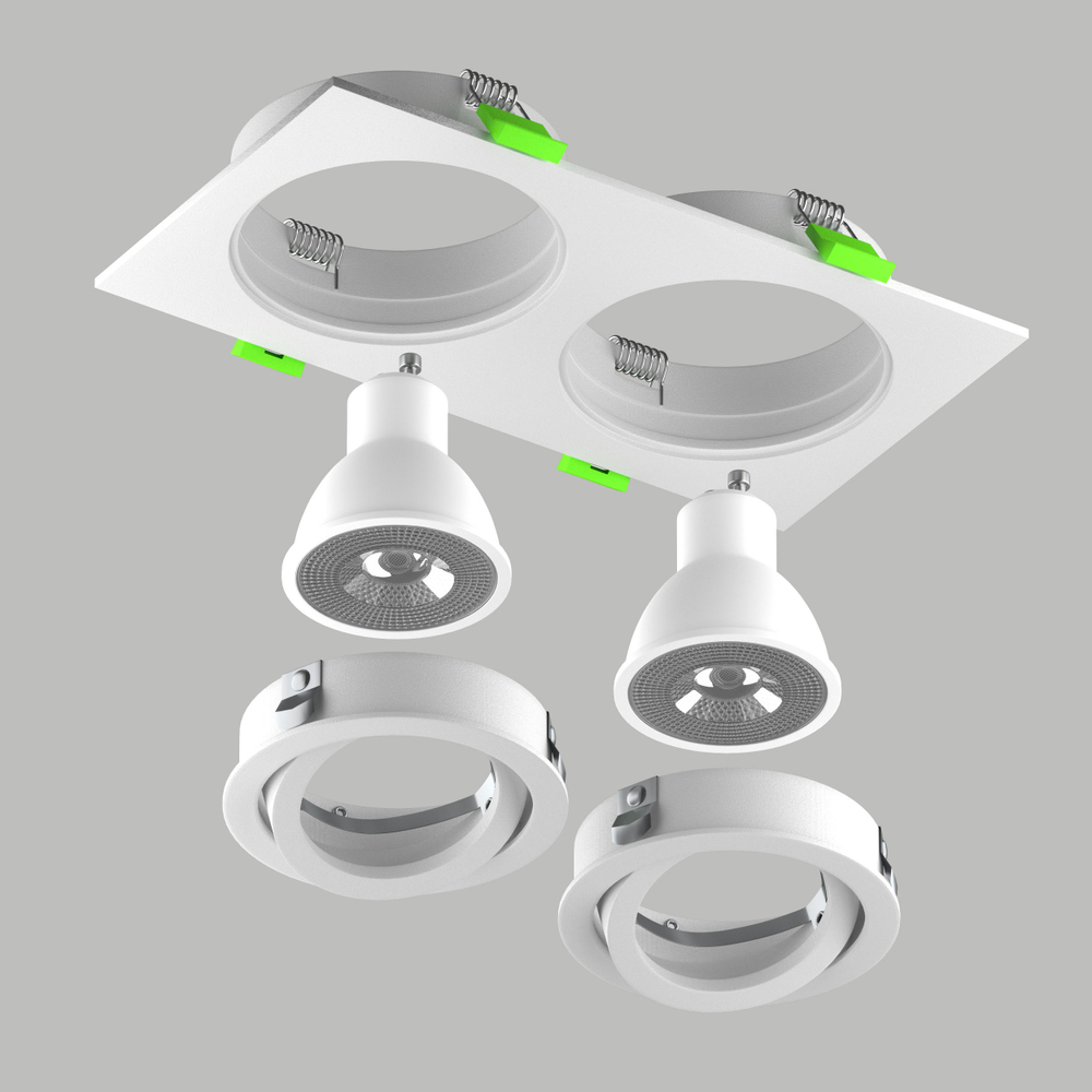011616 Светильник SINGO BASE Quad X2 MR16 БЕЛЫЙ