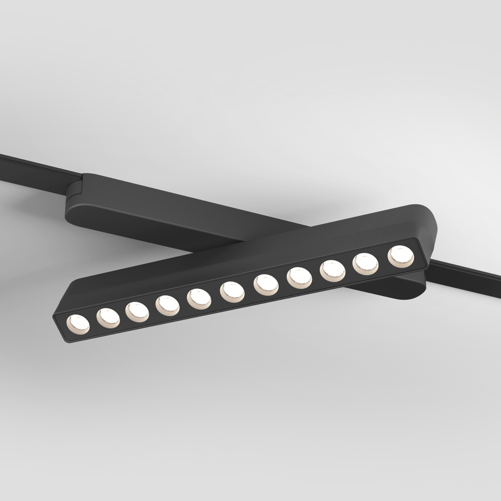 DK5338-BK Светильник для трека Air, серия Grill 4000 со светодиодом, L230*W26*H60мм, 48V DC, 12W, RA?90, 36°, 4000K, IP20, черный, алюминий