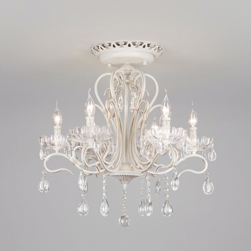 Купить Потолочная люстра с хрустальным декором 12205/6 белый