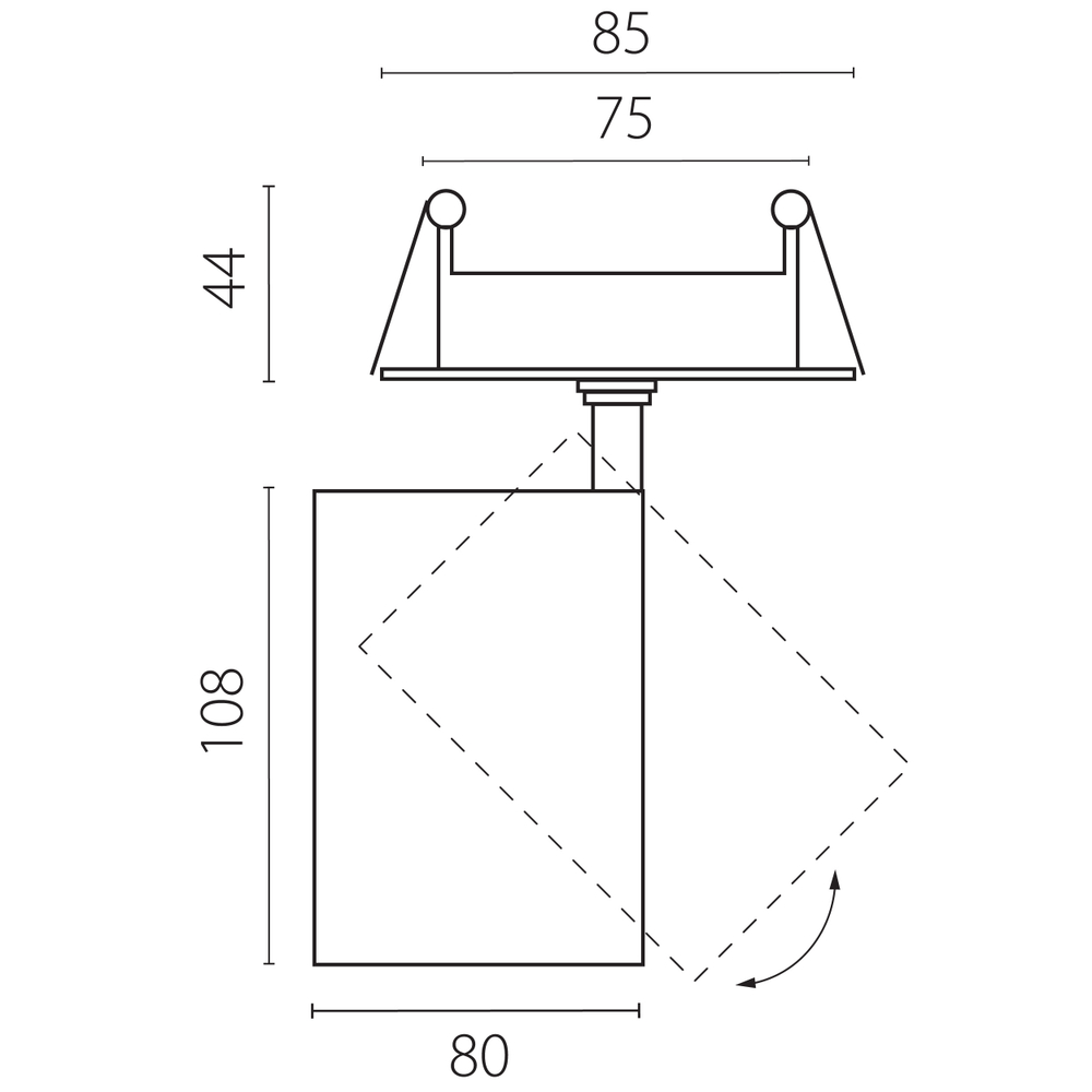 A5336RS Светильник ALTA BASE встраиваемый LED 30W 3525LM 24G БЕЛЫЙ 3000K со встр. чашей (215336 + 215006 + 215000-30)