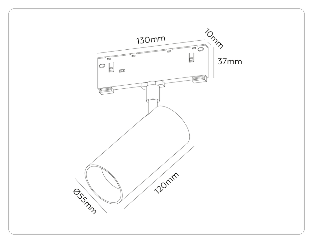 GL2309 WH белый IP20 18W 3CCT 3000-6000K 48V 24° D55*120