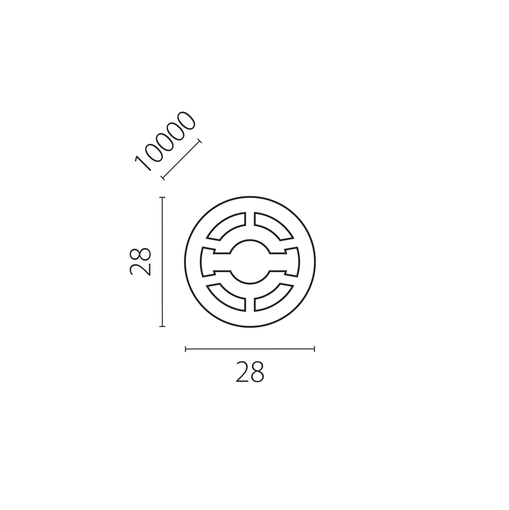 442810 Профиль круглый силиконовый PROFILED 10m/roll D28 д/LED ленты