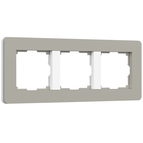 Купить Рамка из поликарбоната на 3 поста Split дымчатый/белый, soft-touch W0033067