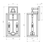 Уличный настенный светильник Candle D 35150/D темно-серый