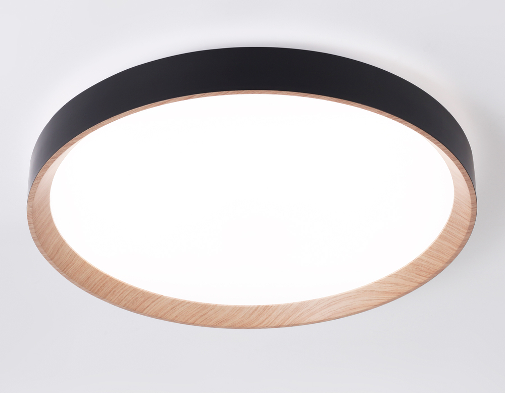 FZ1326 BK/LWD черный/светлое дерево IP20 60W 3000-6400K D490*80 (ПДУ ИК)