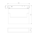 Slim Magnetic Трековый светильник 6W 4200K Kos чёрный 85084/01 85084/01