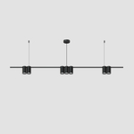 DK4063-BK Подвесной светильник ORBIT, IP20, 7xGU10 LED до 15 Вт, черный матовый, алюминий