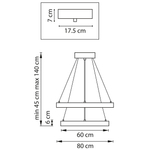 748127 Люстра SATURNO LED 84W 5800LM 70G ЧЕРНЫЙ 3000-6000K