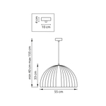 799557 Люстра FENICIA 1х12W (led) E27 ЧЕРНЫЙ/СЕРЫЙ