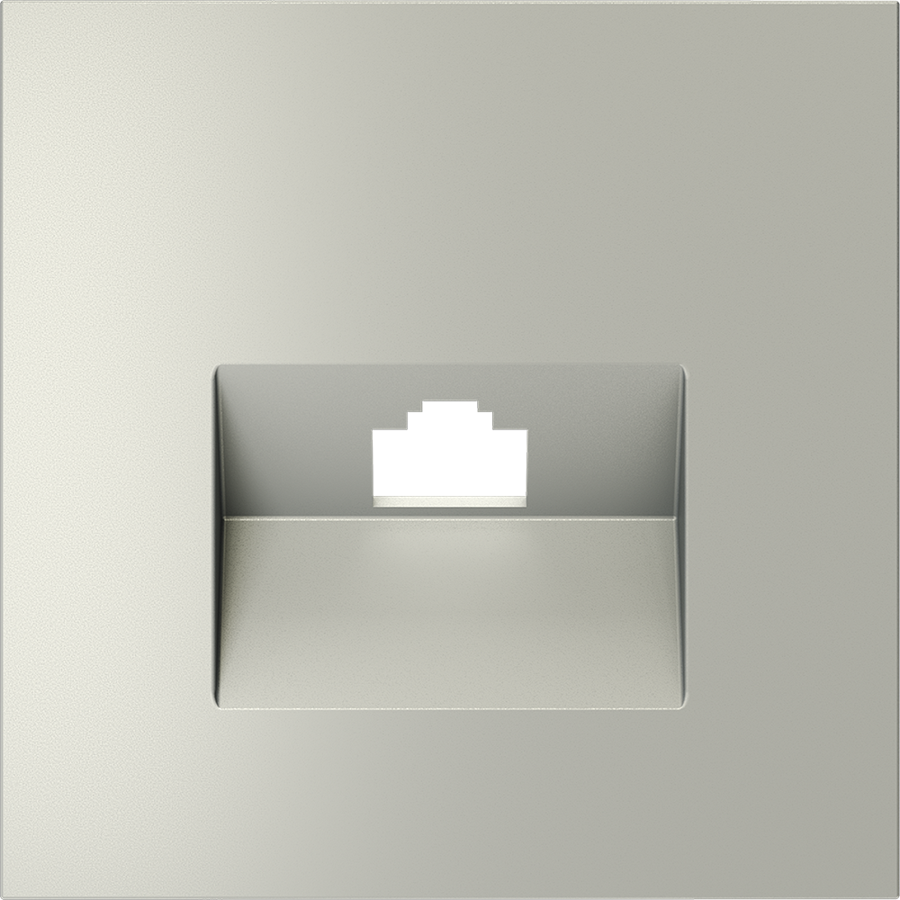 Накладка для розетки компьютерной RJ45 кат.6, S70 (сталь)