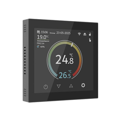 Умный сенсорный терморегулятор Werkel Wi-Fi 3500W IP20 W1851108 черный